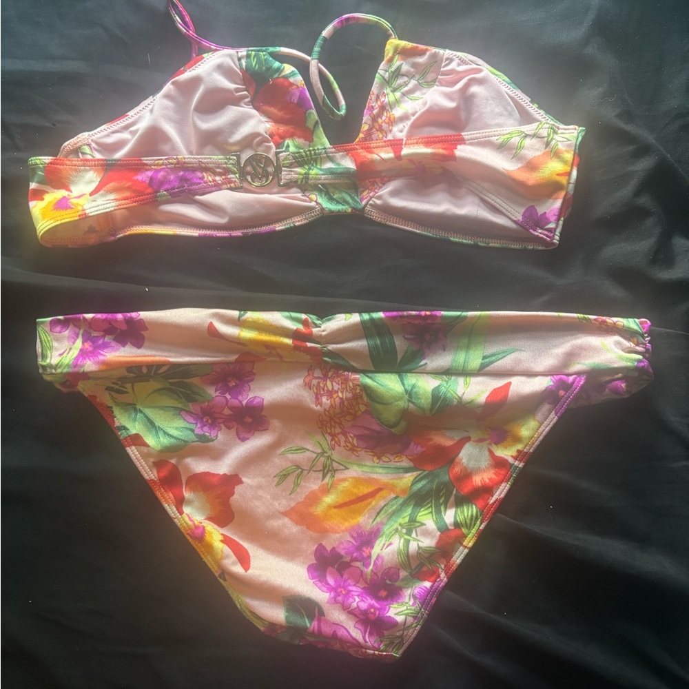 Victoria's Secret Floral Bikini - Pink, Red, Yellow, Green, Purple